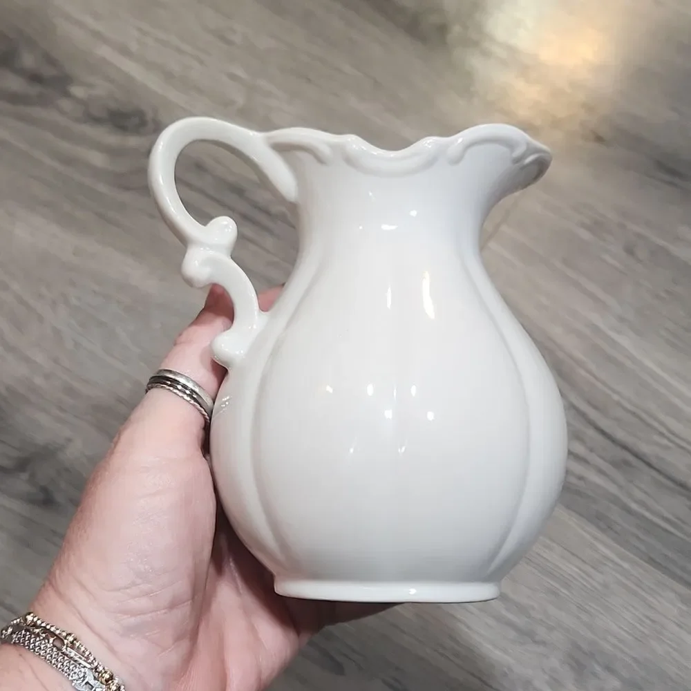 Vintage Andrea By Sadek Small Porcelin Floral Rose Pitcher
